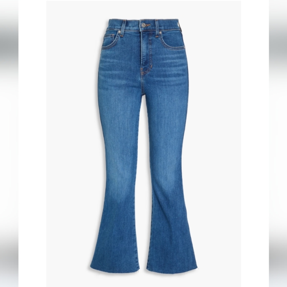 🆕 Veronica Beard Carson Ankle High Rise Flare Jeans, Size 25, NWT - Picture 3 of 16